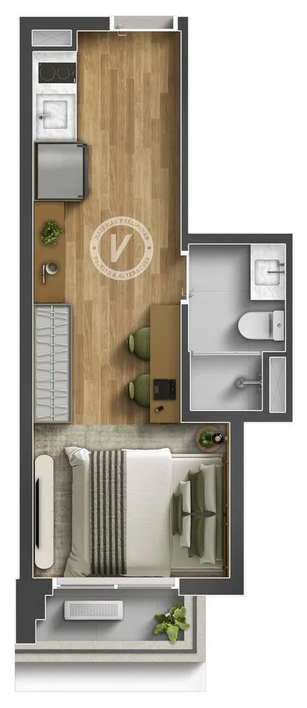 Kitnet-Studio, 24 m² - Foto 2