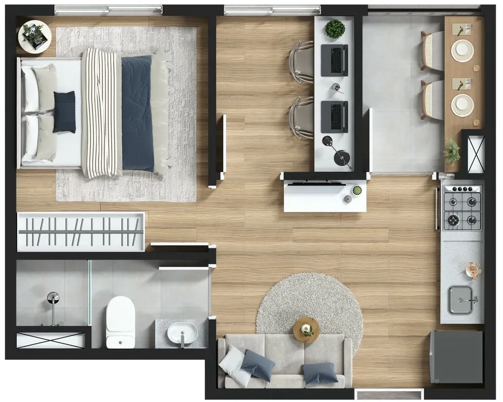 Apartamento, 1 quarto, 29 m² - Foto 8
