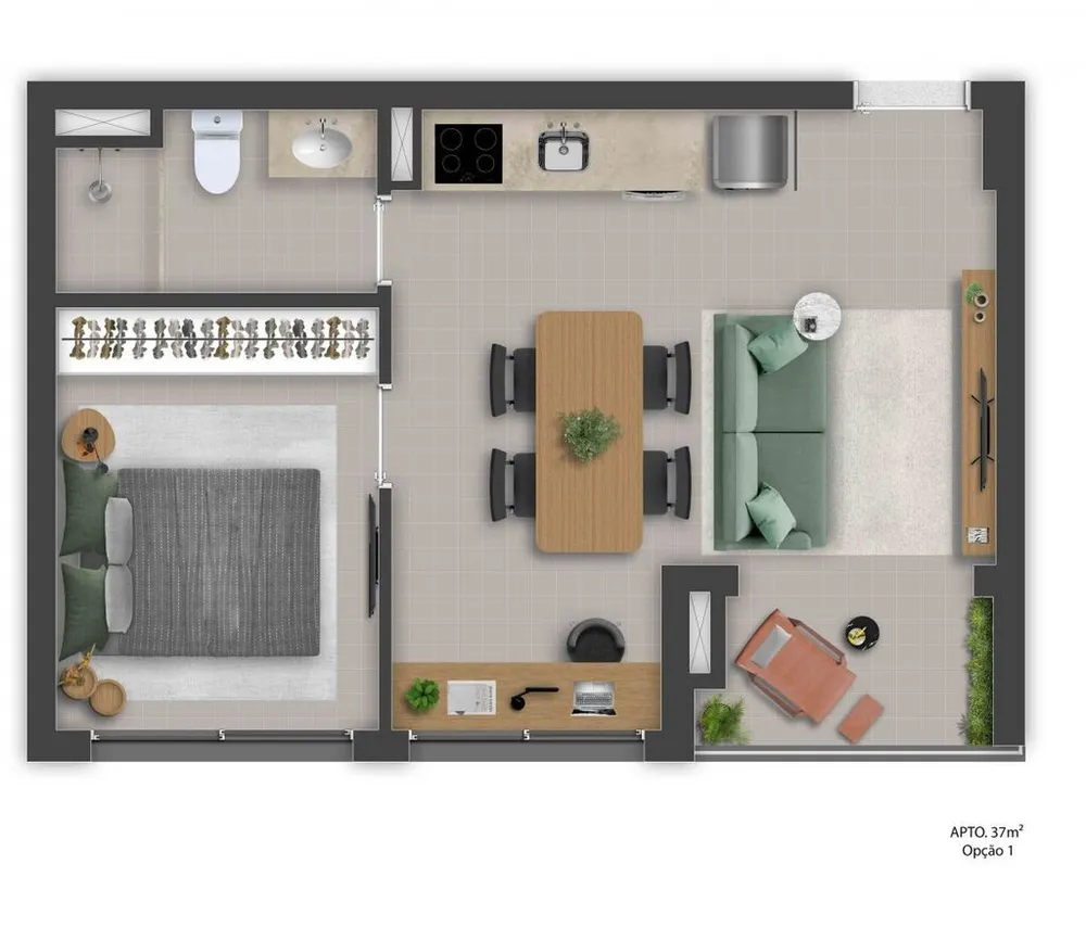 Kitnet-Studio, 24 m² - Foto 8