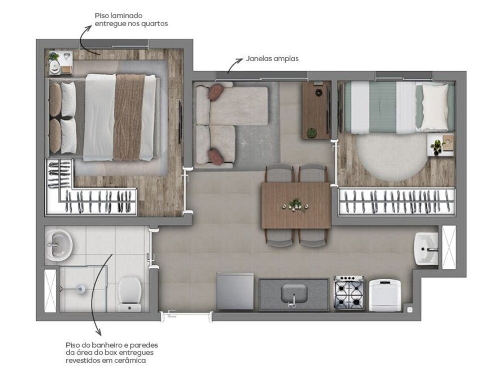 Apartamento, 2 quartos, 31 m² - Foto 6