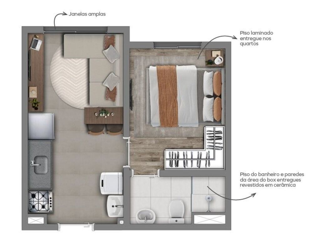 Apartamento, 2 quartos, 31 m² - Foto 7