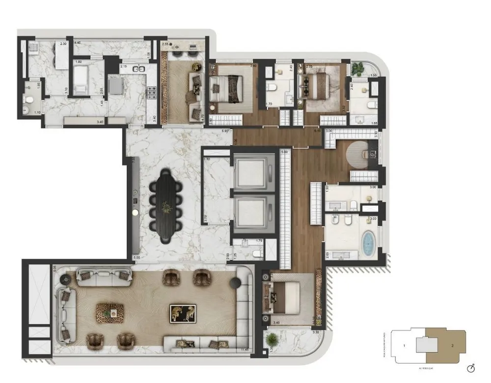 Cobertura, 4 quartos, 591 m² - Foto 10