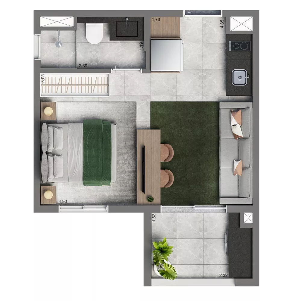 Apartamento, 2 quartos, 37 m² - Foto 7