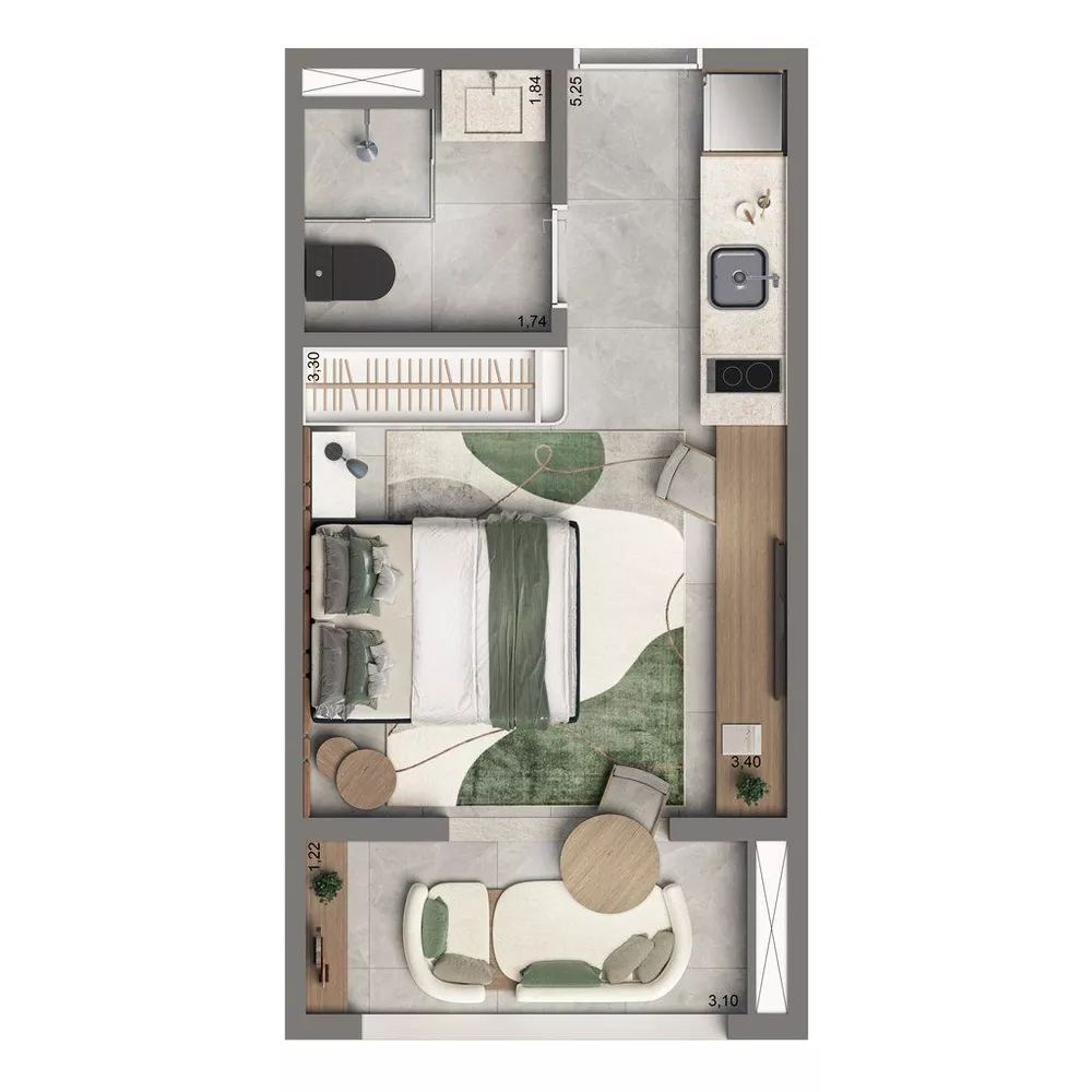 Apartamento, 2 quartos, 37 m² - Foto 12