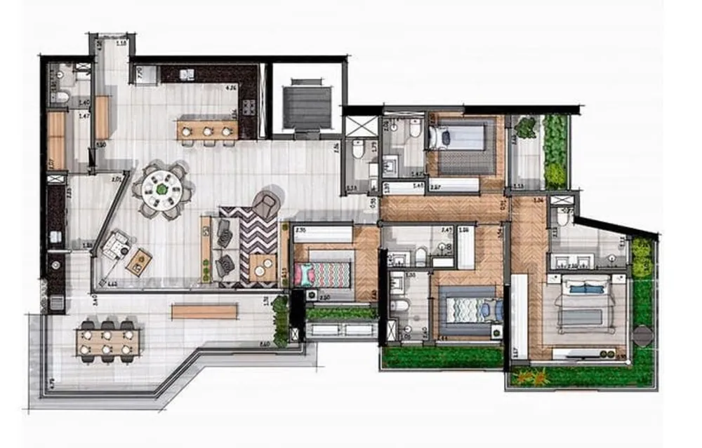 Apartamento, 4 quartos, 197 m² - Foto 9