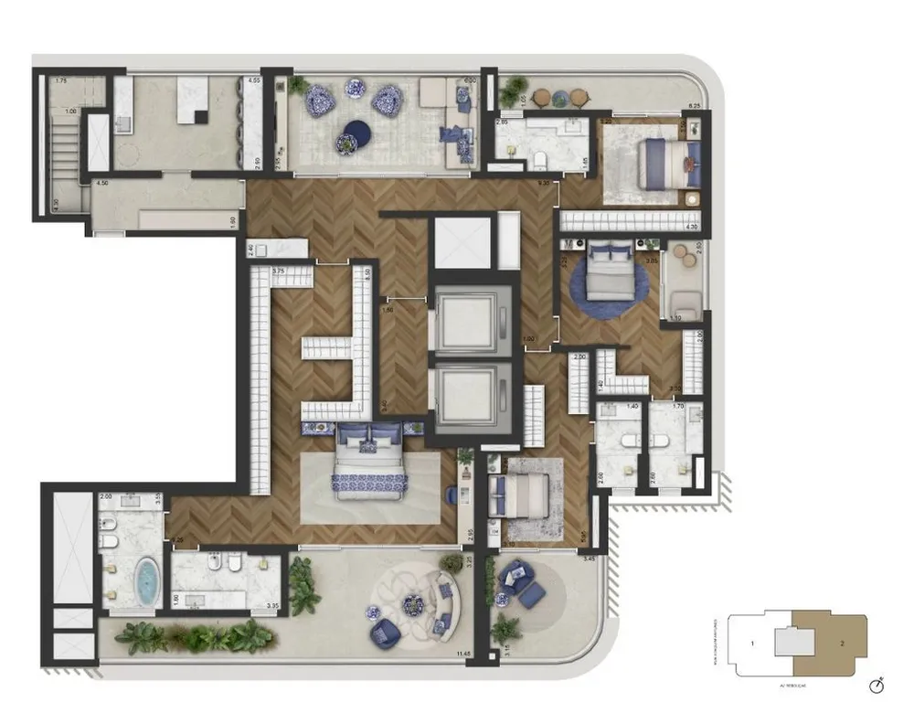 Apartamento, 4 quartos, 279 m² - Foto 9