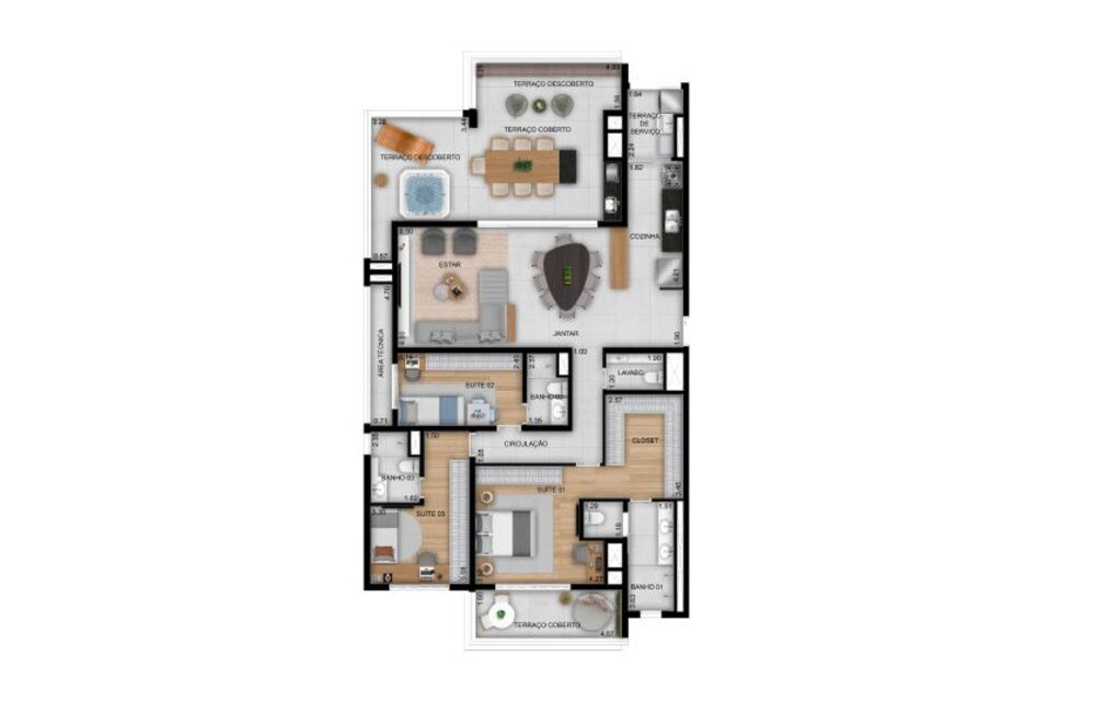 Apartamento, 3 quartos, 96 m² - Foto 1