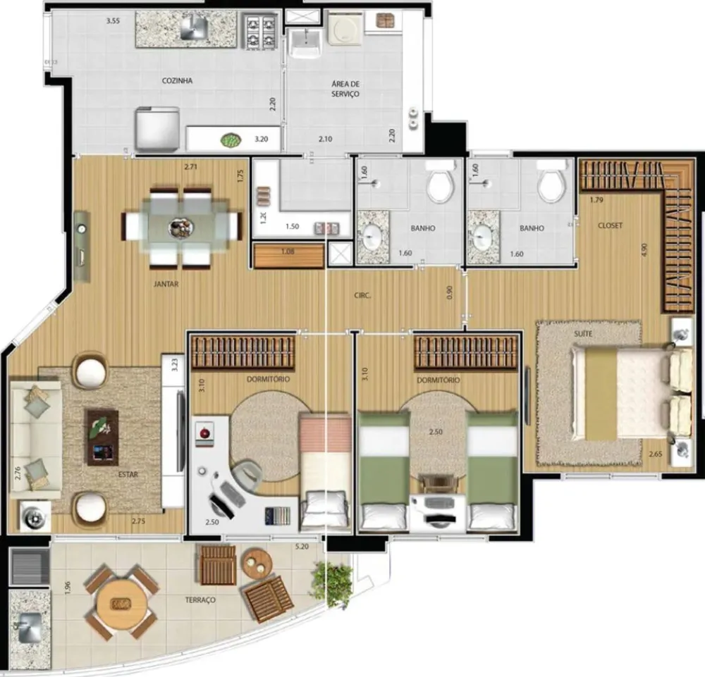 Apartamento, 4 quartos, 108 m² - Foto 11