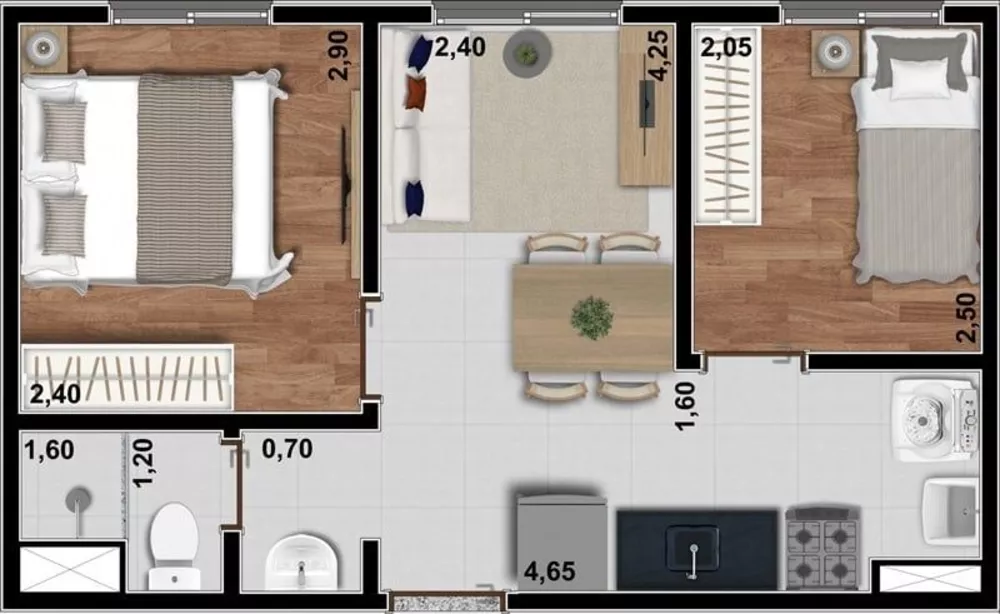 Apartamento, 1 quarto, 27 m² - Foto 3
