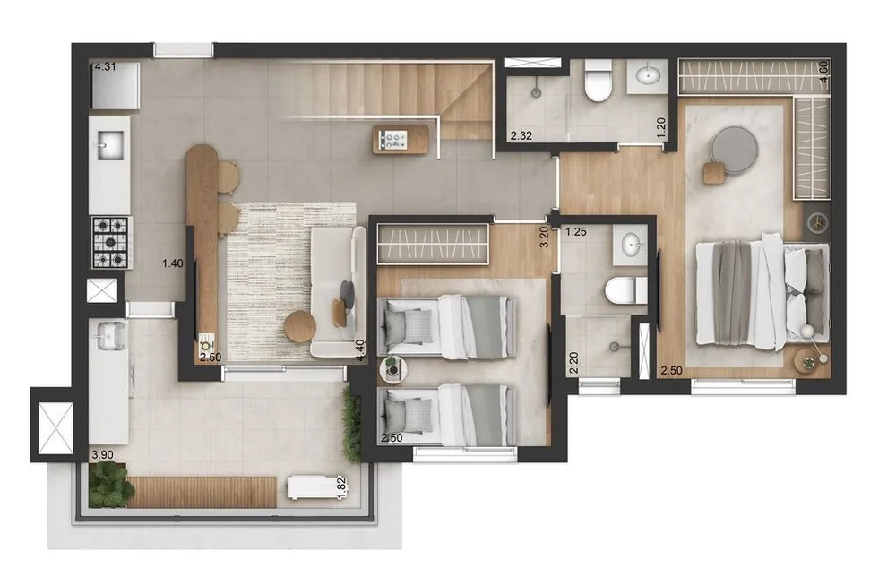 Cobertura, 2 quartos, 116 m² - Foto 7