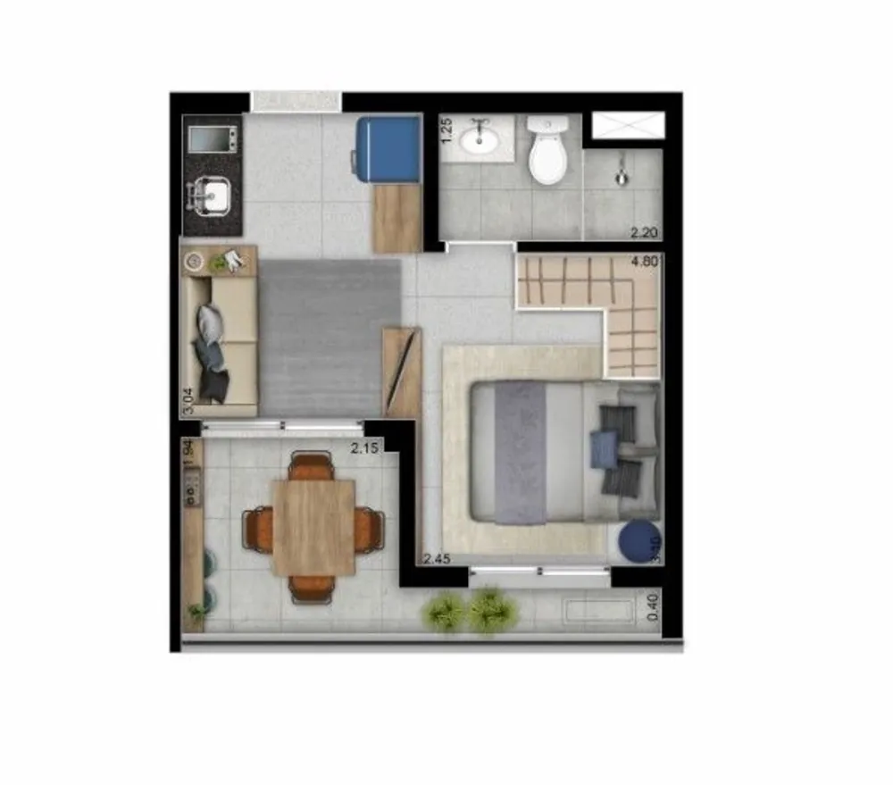 Apartamento, 1 quarto, 63 m² - Foto 7