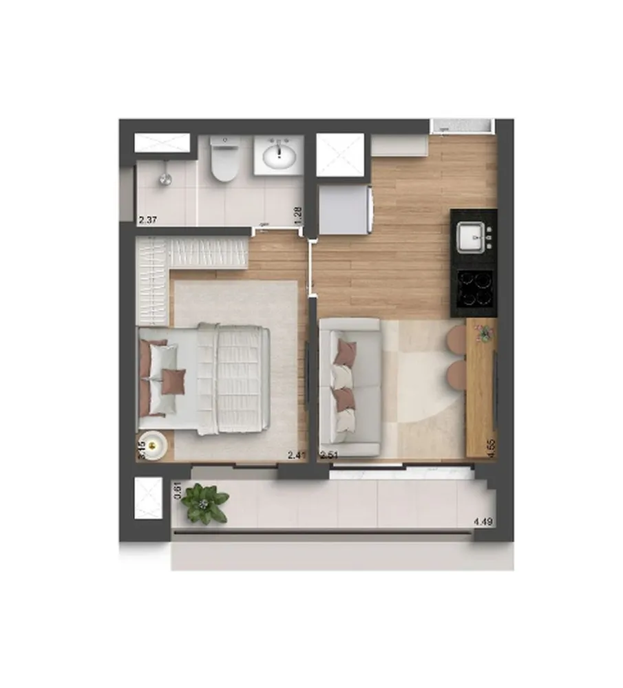 Apartamento, 1 quarto, 31 m² - Foto 7