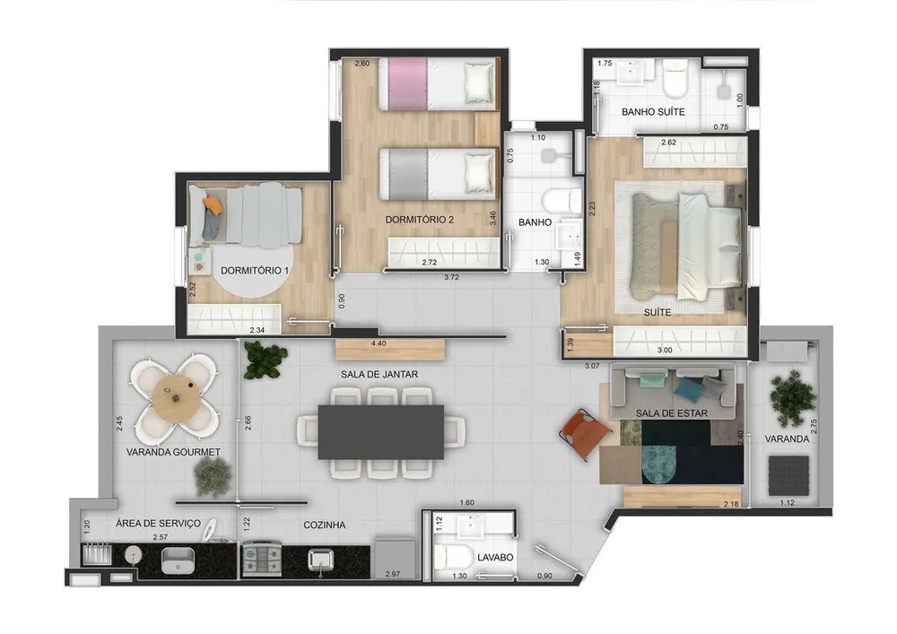Apartamento, 2 quartos, 125 m² - Foto 8
