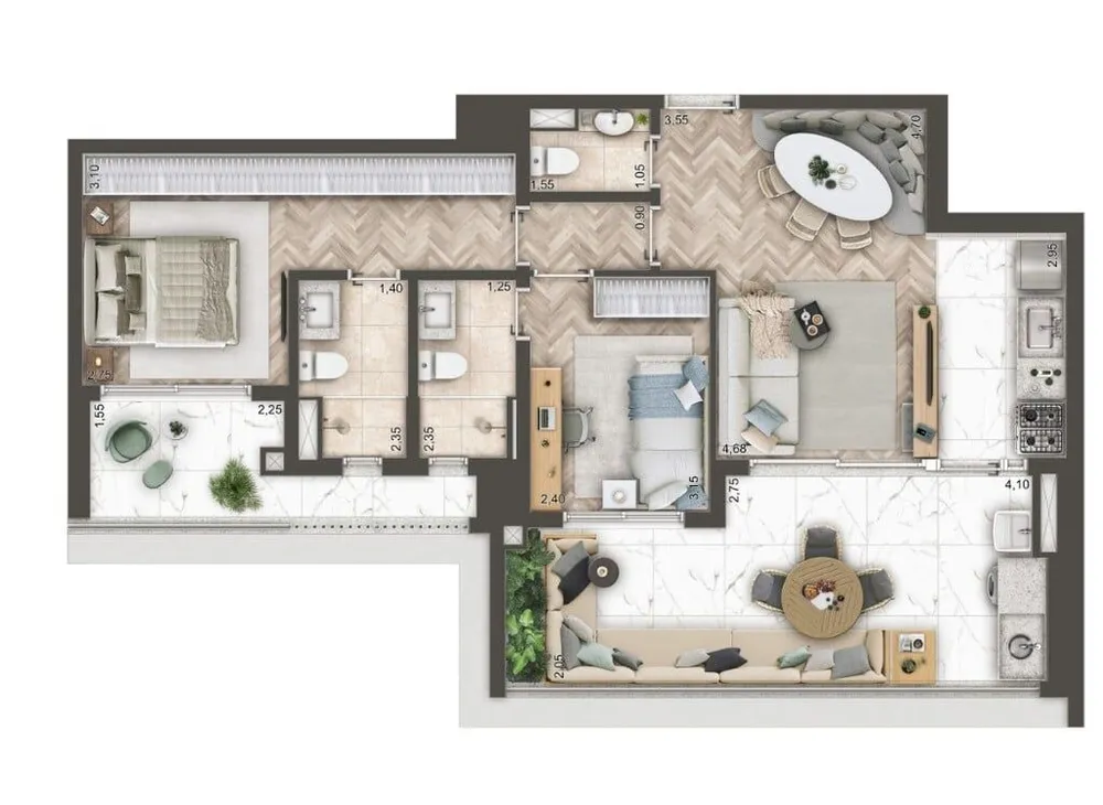 Apartamento, 1 quarto, 101 m² - Foto 7