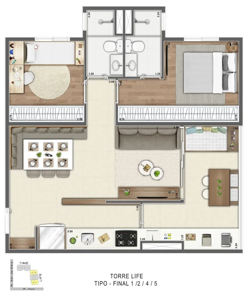 Apartamento, 2 quartos, 67 m² - Foto 12