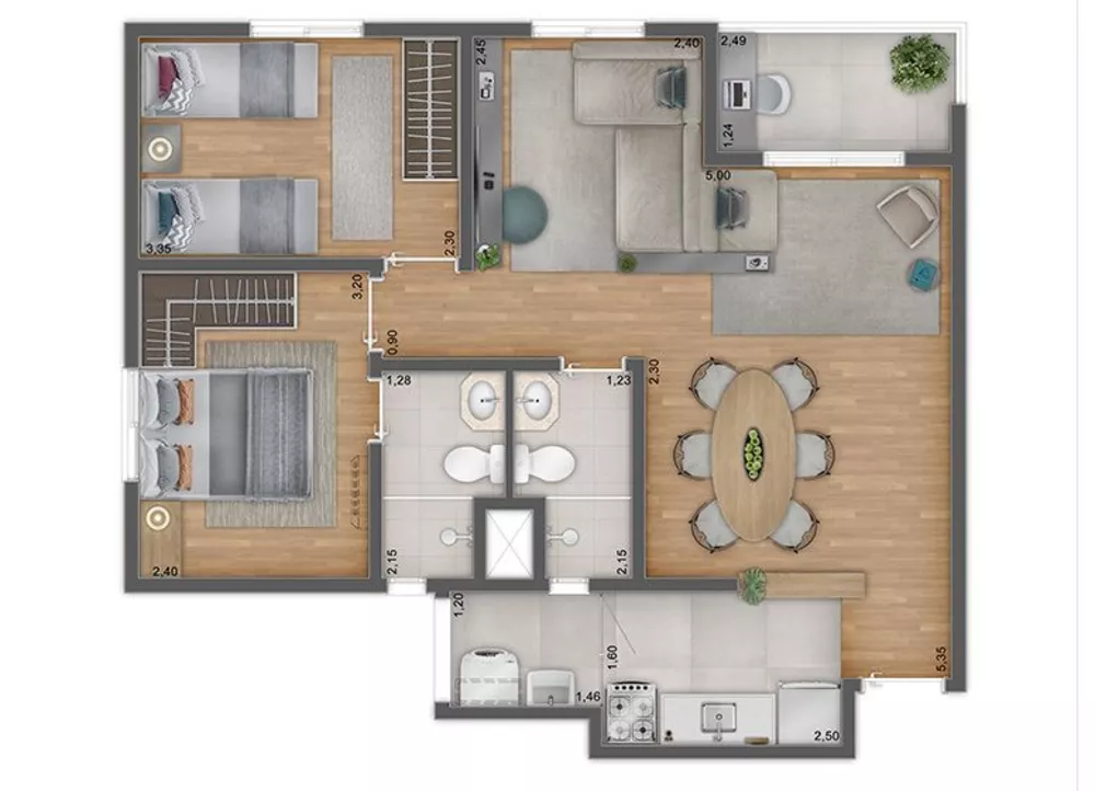 Apartamento à venda com 2 quartos, 43m² - Foto 2