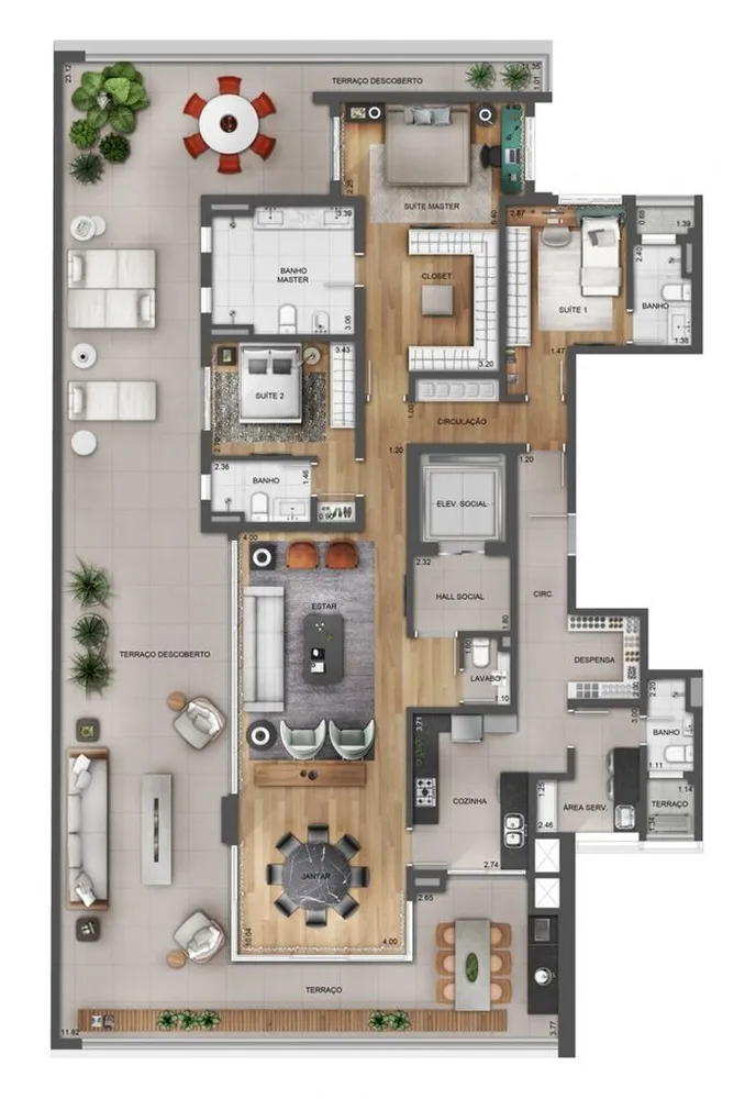 Apartamento, 3 quartos, 315 m² - Foto 12