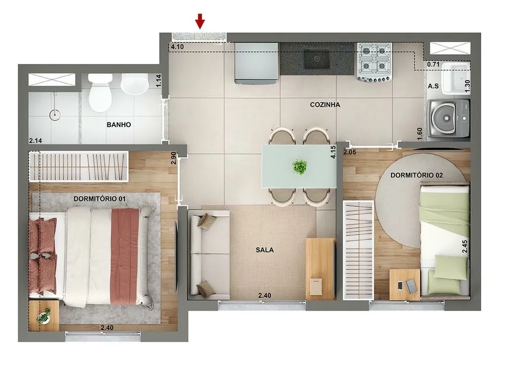 Apartamento, 2 quartos, 54 m² - Foto 11