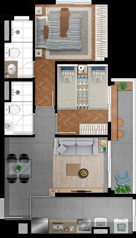 Cobertura, 2 quartos, 104 m² - Foto 1