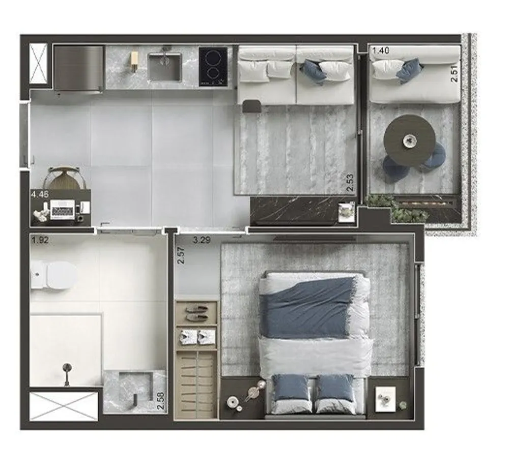 Apartamento, 1 quarto, 35 m² - Foto 5