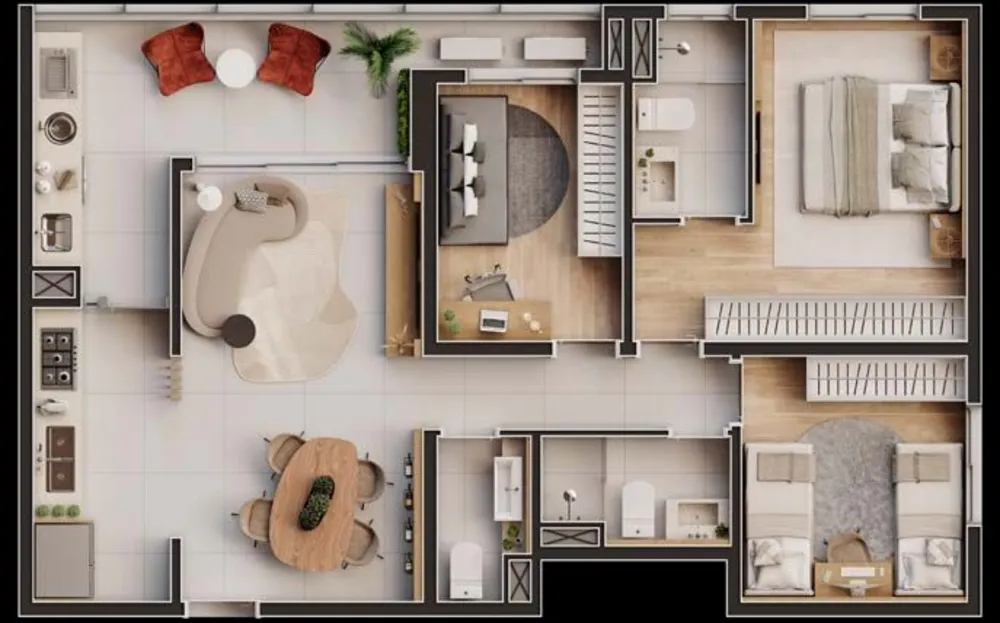 Cobertura, 3 quartos, 183 m² - Foto 1