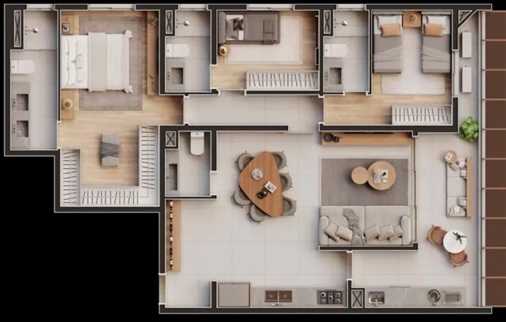 Cobertura, 3 quartos, 183 m² - Foto 3