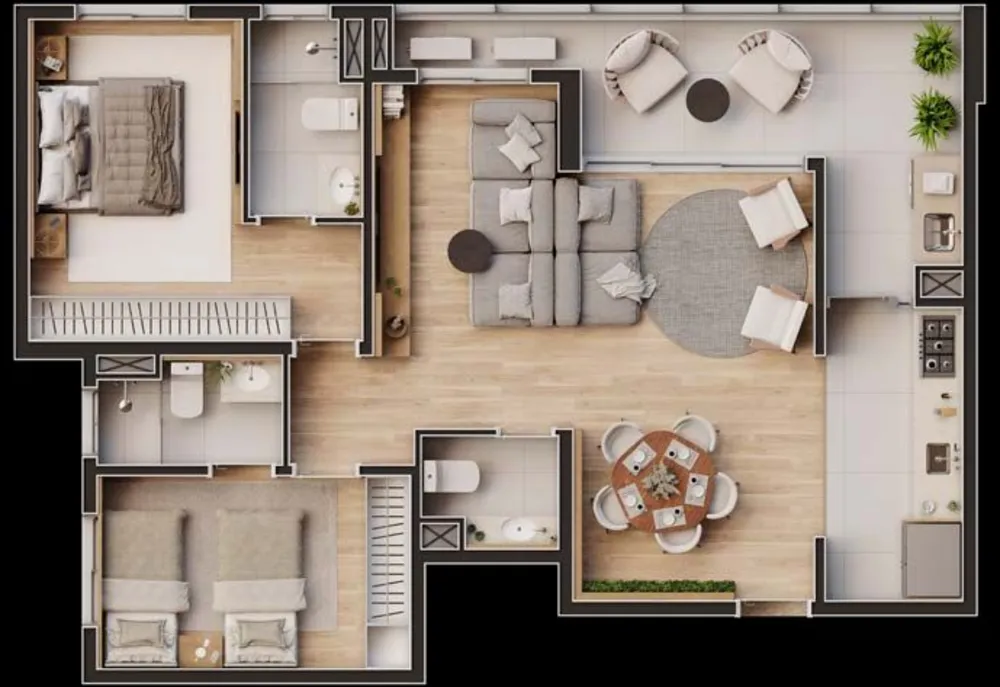 Cobertura, 3 quartos, 183 m² - Foto 2