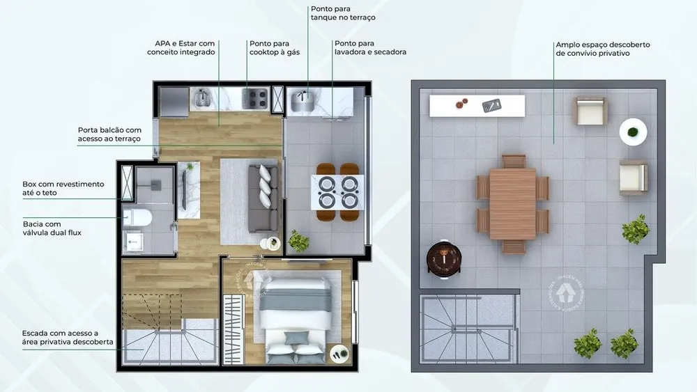 Cobertura, 1 quarto, 56 m² - Foto 2