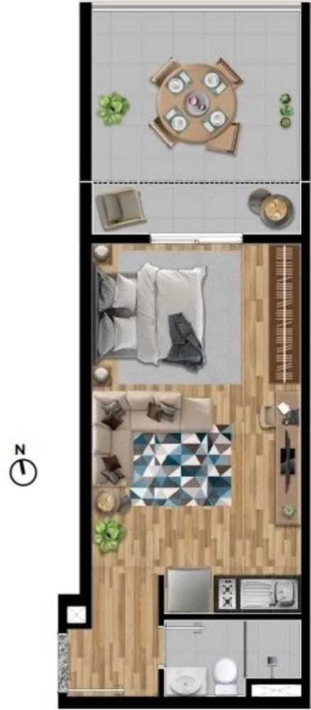 Kitnet-Studio, 31 m² - Foto 5