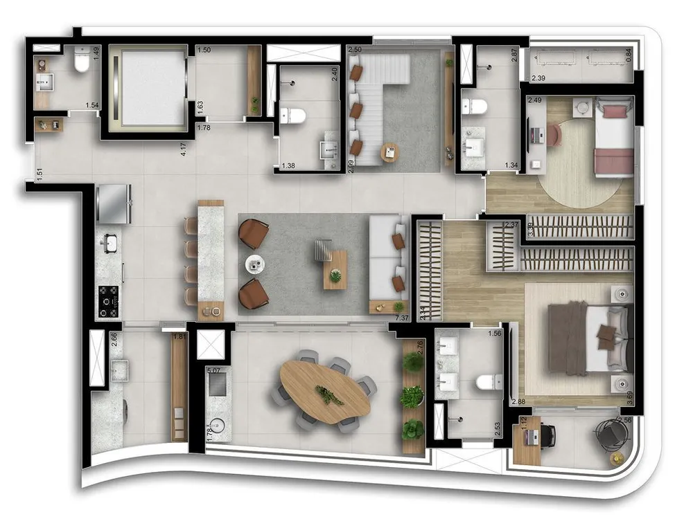 Apartamento, 3 quartos, 179 m² - Foto 11