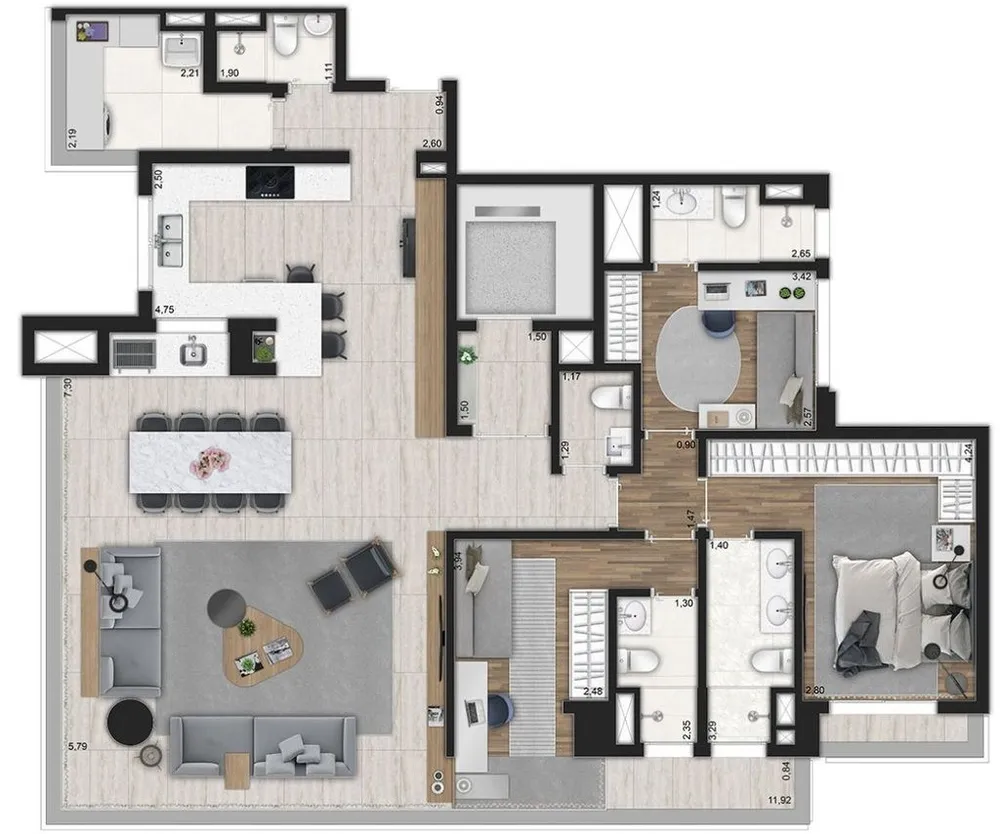 Apartamento, 3 quartos, 153 m² - Foto 7