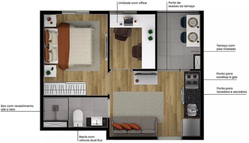 Kitnet-Studio, 16 m² - Foto 14