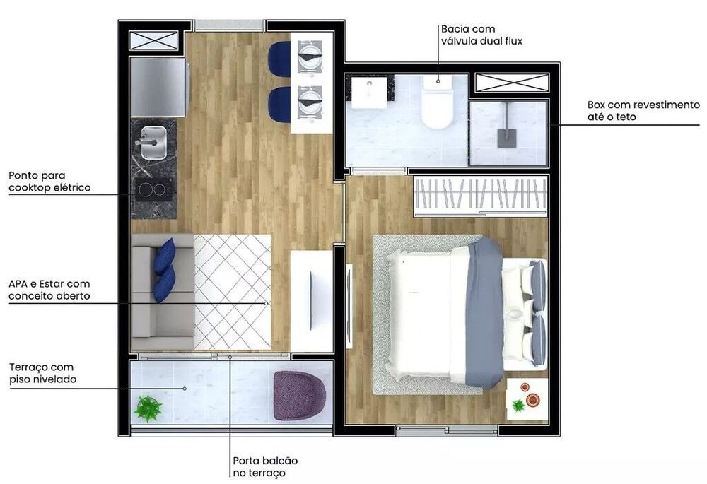 Kitnet-Studio, 16 m² - Foto 17
