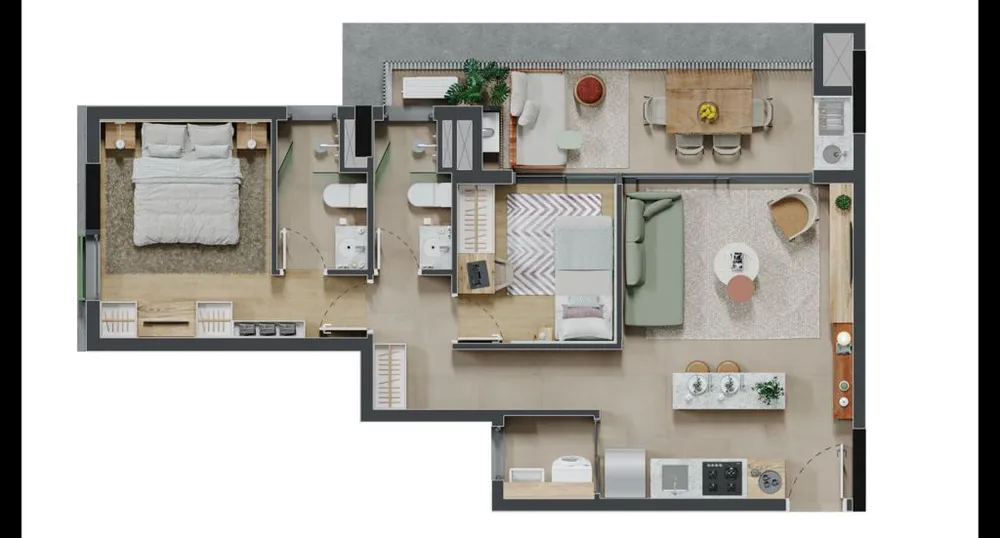 Apartamento, 2 quartos, 71 m² - Foto 2