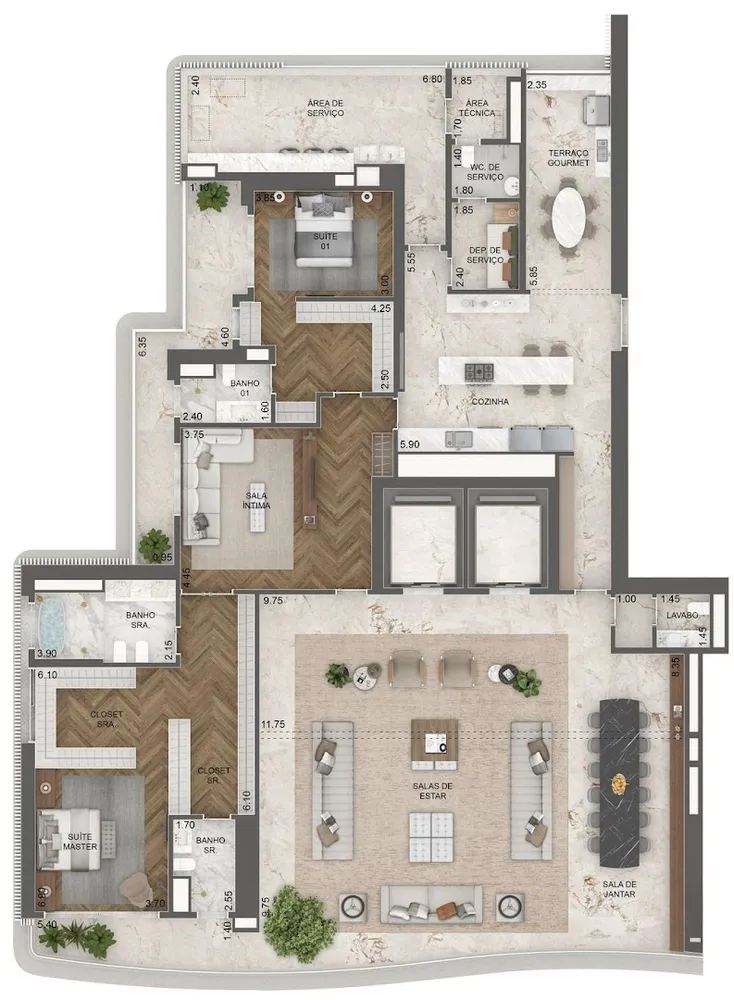 Apartamento, 4 quartos, 403 m² - Foto 9