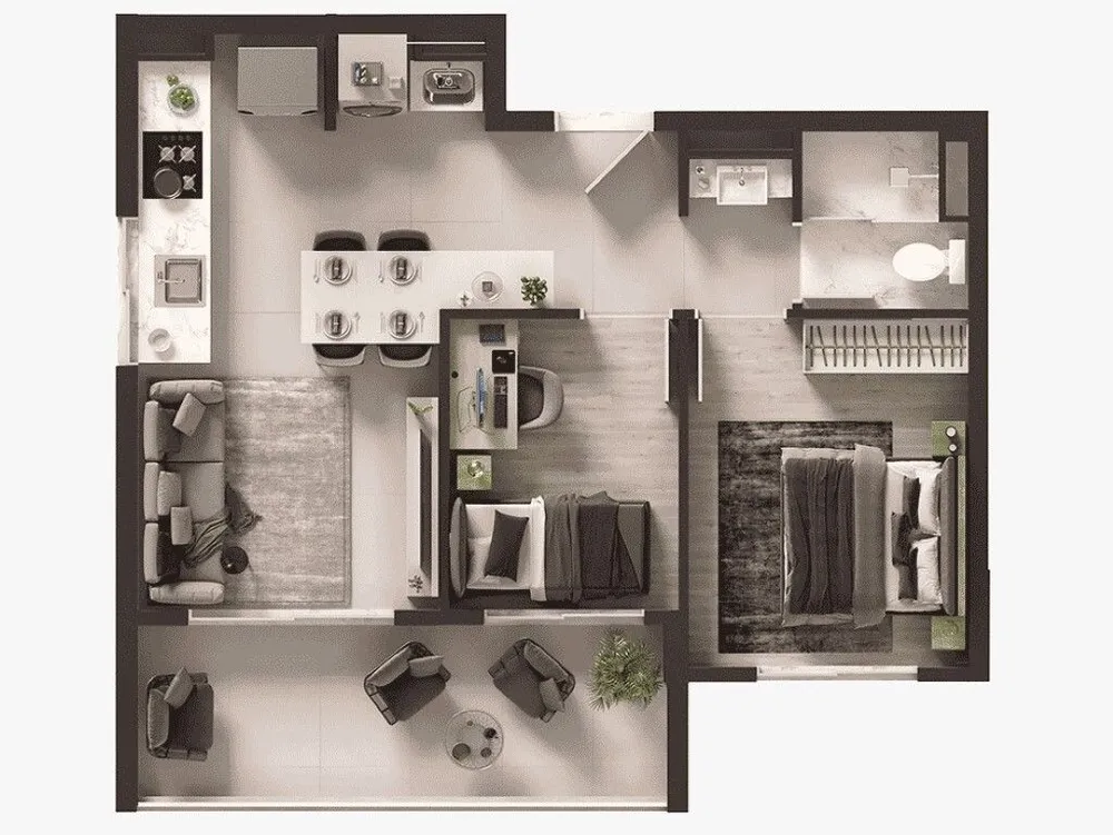 Apartamento, 1 quarto, 33 m² - Foto 5