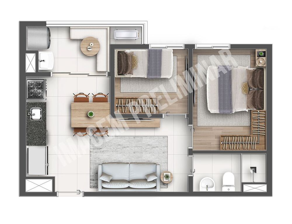 Apartamento, 2 quartos, 39 m² - Foto 6