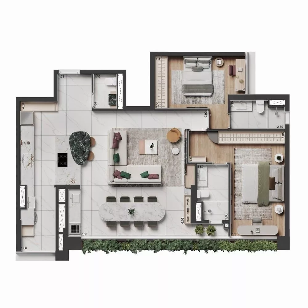 Apartamento, 2 quartos, 106 m² - Foto 3