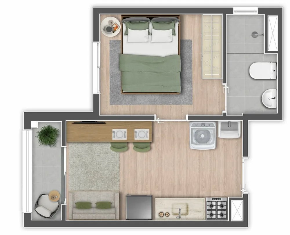 Kitnet-Studio, 21 m² - Foto 5