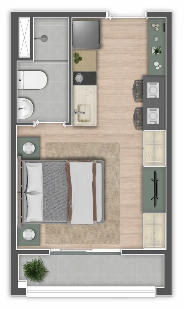 Kitnet-Studio, 21 m² - Foto 4