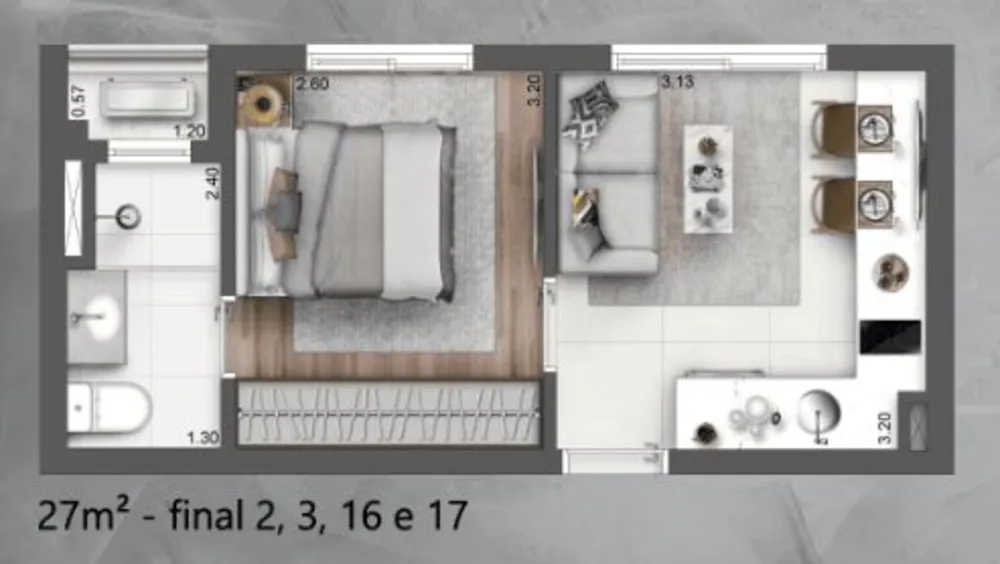 Apartamento, 2 quartos, 51 m² - Foto 3