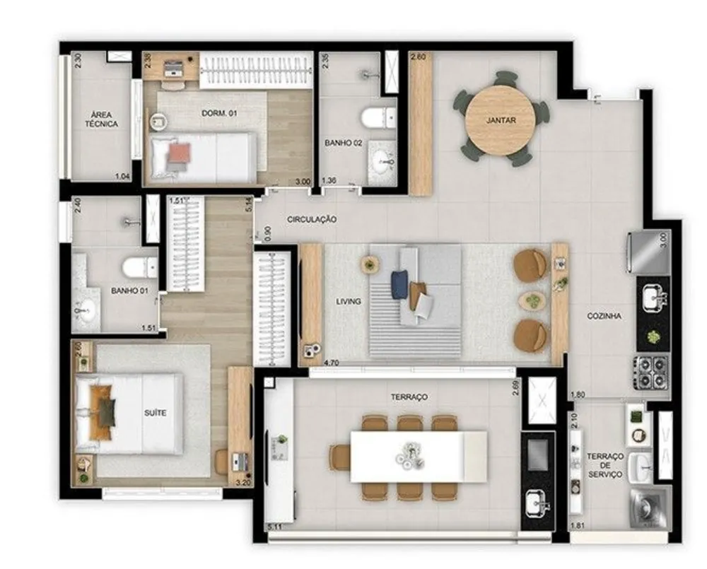 Apartamento, 3 quartos, 89 m² - Foto 5