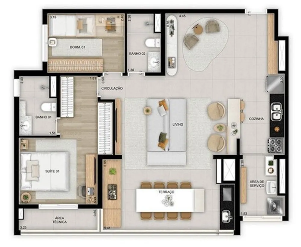 Apartamento, 3 quartos, 89 m² - Foto 6