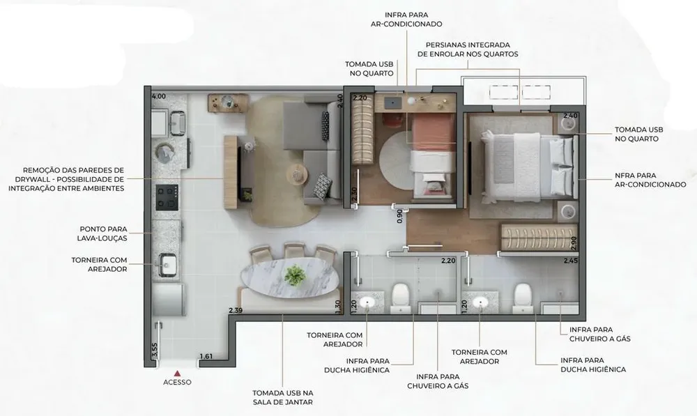 Apartamento, 3 quartos, 58 m² - Foto 10