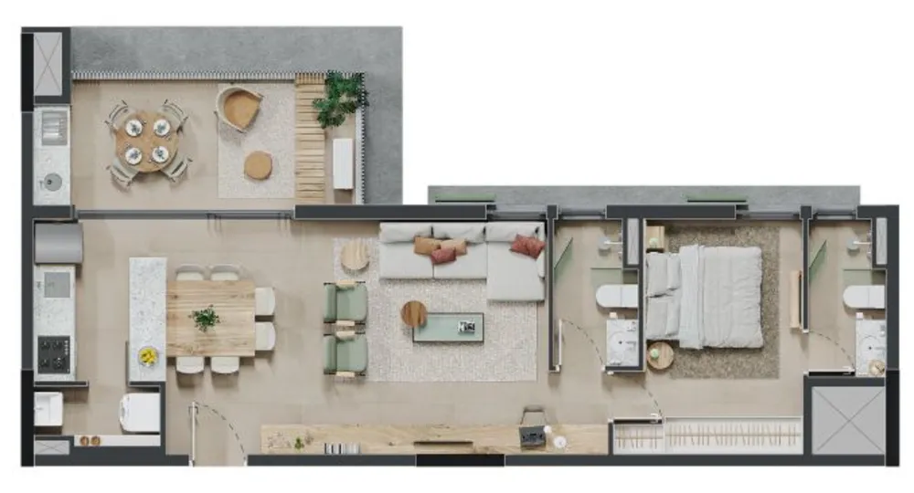 Apartamento, 2 quartos, 67 m² - Foto 1