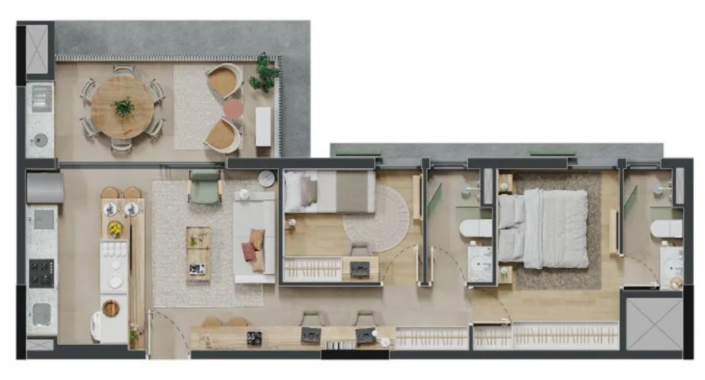 Apartamento, 2 quartos, 67 m² - Foto 2