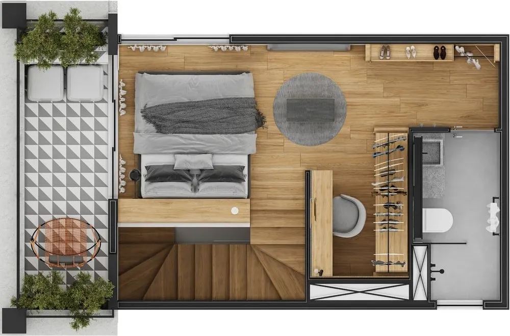 Cobertura, 1 quarto, 50 m² - Foto 12
