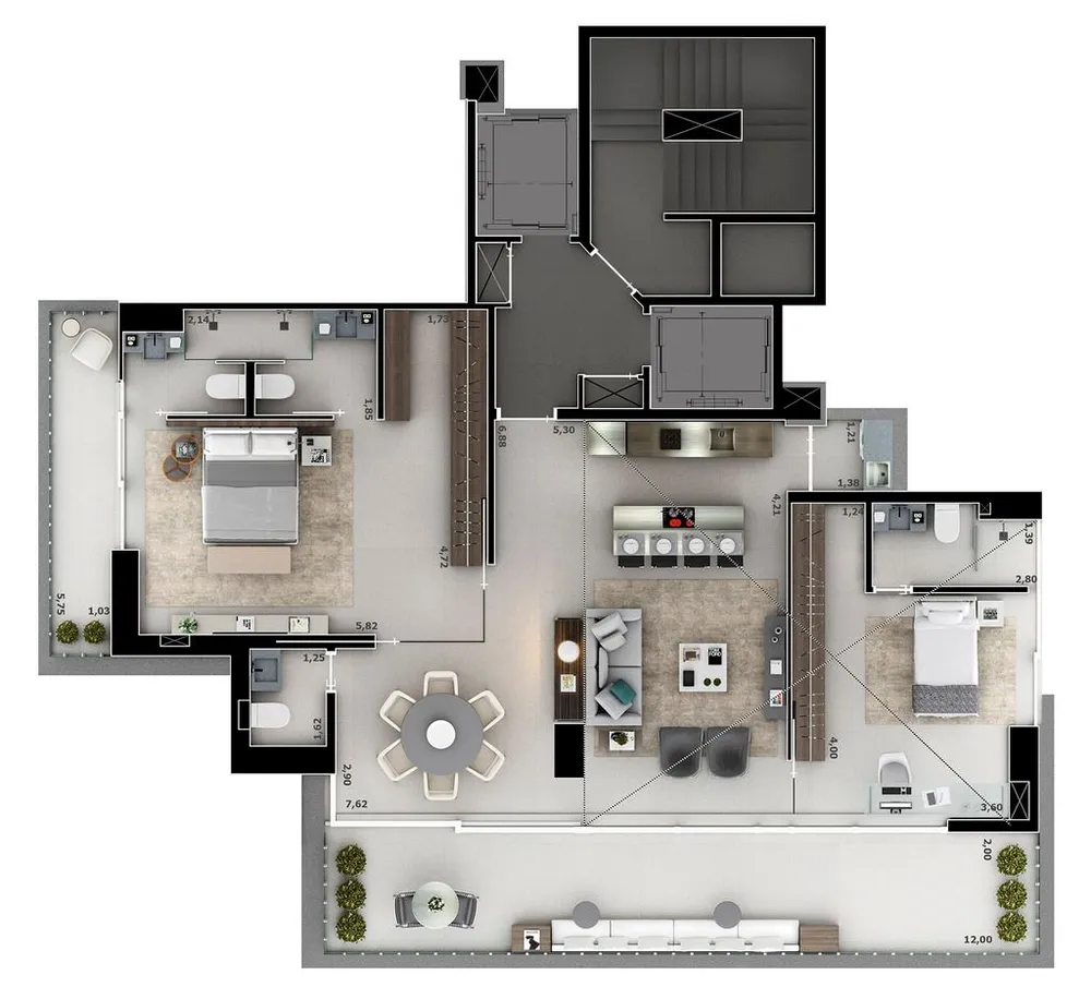 Cobertura, 3 quartos, 298 m² - Foto 12