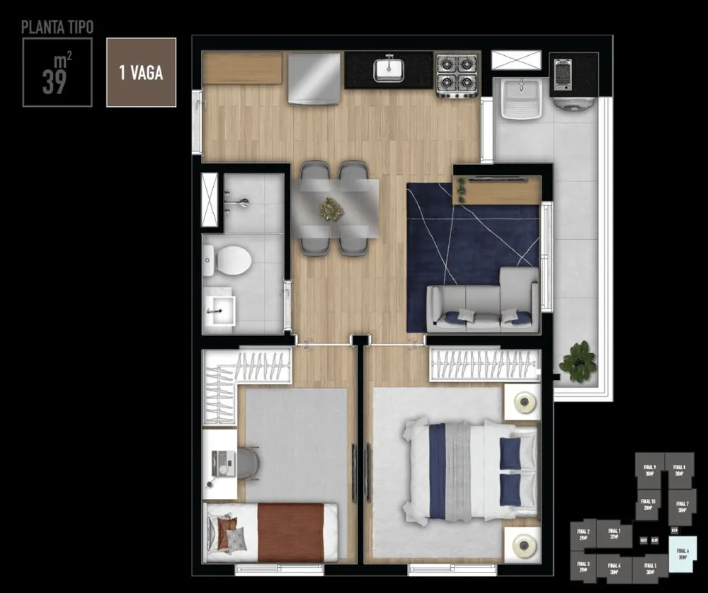 Apartamento, 1 quarto, 28 m² - Foto 11