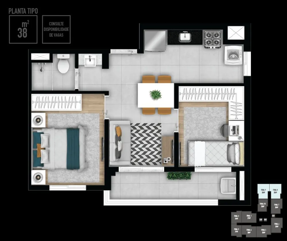 Apartamento, 1 quarto, 28 m² - Foto 8